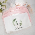 Personalized Stylish Bohemian Bridesmaid Satin Robe with Lace-Trim Bridesmaid Dressing Gown for Bachelorette Bridal Party Bridesmaid Wedding Gift