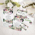 Personalisierte Hawaii-Stil Hochzeit Einladungs-Suite mit Gast Namen und Datum Set von 6 Hochzeit Gefälligkeiten für Ihre Gäste