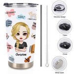 Personalized Daily Affirmation Words I Love All Parts Of Me 20oz Tumbler Back to School Gift Birthday Gift Daily Use