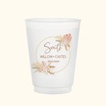 Personalised Bohemia Frosted Plastic Water Cup Set of 10 Wedding Gift