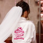 Personalized Bridesmaid Robes Disco Retro Bridal Robe Wedding  Dressing Gown Satin Maid of Honour Gown Bridal Shower Bachelorette Party Gift