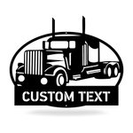 Gepersonaliseerde Semi Truck Wandbord Truck Kunst Metalen Bord met Tekst Tractor Aanhangwagen Cadeau voor Vrachtwagenchauffeur voor Kamer Boerderij Vo