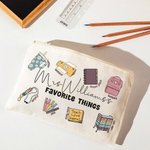Neceser de Maquillaje Personalizado para Profesores con Nombre Estuche de Lápices Kit de Emergencia para Profesores Regalo de Agradecimiento a Profeso