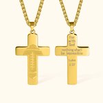 Personalised Football Baseball Cross Necklace Bible Verse Pendant Necklace Sports Jewellery Religious Baptism Accessory Gift for Him