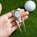 Personalized Embossed Golf Divot Repair Tool with Magnetic Removable Golf Ball Marker Golf Club Holder Birthday Gift for Golf Lovers Dad Husband