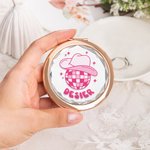 Specchio da discoteca personalizzato per il trucco della damigella d'onore Specchio pieghevole Festa di addio al nubilato Festa di nozze Regalo per la