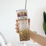 Bicchiere skinny da 20 oz con stampa ghepardo e arcobaleno personalizzato Teacher Life per il regalo di apprezzamento degli insegnanti per il ritorno 