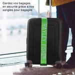 Sangle à Bagage Personnalisé avec Nom Brodé Accessoire de Bagage Cadeau Anniversaire Vacances pour Amoureux de Voyage
