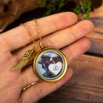 Collier Personnalisé avec Photo et Nom de Cheval Bijoux avec Queue de Cheval Cadeau Commémoratif d'Anniversaire pour Amoureux de Cheval