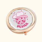Specchio da discoteca personalizzato per il trucco della damigella d'onore Specchio pieghevole Festa di addio al nubilato Festa di nozze Regalo per la