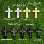 Personalised Football Baseball Cross Necklace Bible Verse Pendant Necklace Sports Jewellery Religious Baptism Accessory Gift for Him