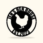 Personalised Wall Art Chicken Coop Farm Coop Metal Sign with Name and Date Farmhouse Decor Gift for Farmer Farm Owner
