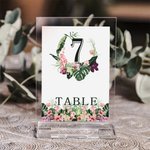 Personalisierte Nummer 1-30 Acryl Hochzeitstisch Vorlage mit Paar Namen für Hochzeit Empfang Party Jahrestag Veranstaltung