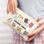 Neceser de Maquillaje Personalizado para Profesores con Nombre Estuche de Lápices Kit de Emergencia para Profesores Regalo de Agradecimiento a Profeso
