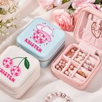 Boîte à bijoux personnalisée en cuir PU Organisateur de bijoux Cadeau de mariage Cadeau de mariage Cadeau de mariage Cadeau de mariage Amie Fille