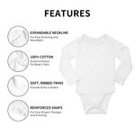 Personlig hund- och kattdesign bomull långärmad baby-onesie med ribbade kanter Mjuk baby shower födelsedag julklapp till baby