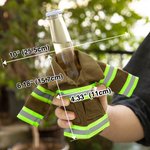 Personalized Miniature Firefighter Jacket Bottle Insulator Water Bottle Cover Gifts for  Firefighter Man Father
