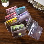 Personalised Mini Money Saving Challenge Binder with 15 Transparent Envelop Pages Cash ID Card Stuffing Gift for Family Friends