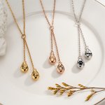 Personalizada Doble Urna Lágrima Colgante Collar de Cenizas Cremación Joyería Keepsake Memorial Regalo para las mujeres