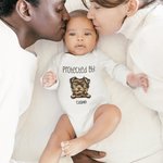 Personlig hund- och kattdesign bomull långärmad baby-onesie med ribbade kanter Mjuk baby shower födelsedag julklapp till baby