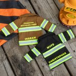 Personalized Miniature Firefighter Jacket Bottle Insulator Water Bottle Cover Gifts for  Firefighter Man Father