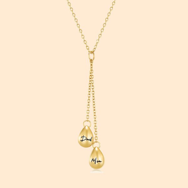 Personalizada Doble Urna Lágrima Colgante Collar de Cenizas Cremación Joyería Keepsake Memorial Regalo para las mujeres