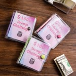 Personalised Mini Money Saving Challenge Binder with 15 Transparent Envelop Pages Cash ID Card Stuffing Gift for Family Friends