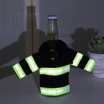 Personalized Miniature Firefighter Jacket Bottle Insulator Water Bottle Cover Gifts for  Firefighter Man Father