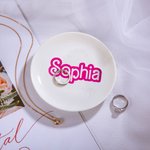 Bandeja personalizada para anillos de boda Plato de cerámica para anillos de compromiso Regalo de boda para su amiga la dama de honor