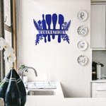 Enseigne en métal personnalisée pour la cuisine Décoration murale pour cuisine Salle à manger Cadeau de pendaison de crémaillère Cadeau de fête des mè
