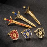 Boutons de Manchette et Pince à Cravate en laiton Personnalisés Accessoires de Costume Vintage Cadeau d'Anniversaire pour Lui