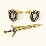 Boutons de Manchette et Pince à Cravate en laiton Personnalisés Accessoires de Costume Vintage Cadeau d'Anniversaire pour Lui