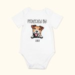 Pelele personalizado de algodón con diseño de perro y gato para bebé de manga corta Baby Shower Birthday Christmas Gift for Baby
