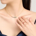Personalized Morse Code Necklace and Ring with Heart Birthstone Wedding Mother's Day Christmas Gift for Bridesmaid Mom Girlfriend Wife