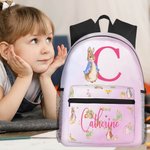Henkilökohtainen söpö Bear Peter Rabbit Fantasy Unicorn Lapsi koulu reppu nimi Initial vedenpitävä suuri kapasiteetti takaisin kouluun lahja lapsille