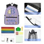 Henkilökohtainen söpö Bear Peter Rabbit Fantasy Unicorn Lapsi koulu reppu nimi Initial vedenpitävä suuri kapasiteetti takaisin kouluun lahja lapsille