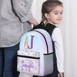 Henkilökohtainen söpö Bear Peter Rabbit Fantasy Unicorn Lapsi koulu reppu nimi Initial vedenpitävä suuri kapasiteetti takaisin kouluun lahja lapsille
