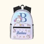 Henkilökohtainen söpö Bear Peter Rabbit Fantasy Unicorn Lapsi koulu reppu nimi Initial vedenpitävä suuri kapasiteetti takaisin kouluun lahja lapsille
