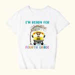 Personalisierte Ich bin bereit für die Schule Bus Kind T-shirt zurück zur Schule ersten Tag der Schule Feier Geschenk für Jungen Mädchen