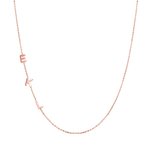 Collana minimalista in argento sterling personalizzata con iniziali catena sottile regalo di compleanno e anniversario per donne