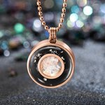 Spersonalizowany naszyjnik Crystals Life Flower z wygrawerowanym tekstem Prezent urodzinowy Rocznica dla niej 2
