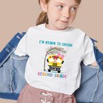 Personalized I Am Ready to Crush School Bus Kid T-shirt Back to School First Day of School Celebration Gift for Boy Girl