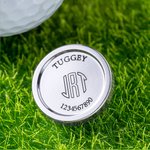 Personalisierte Satz von 3 Edelstahl ID Tag Golf Club Zubehör mit eingraviertem Monogramm Geschenk für Golfliebhaber