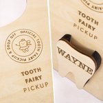 Personalized Wooden Tooth Fairy Door Hanger Teeth Holder Pick Up Box with Engraved Name Bedroom Decoration Gift for Boy Girl