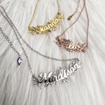 Personalized Olive Branch Necklace with Name and Birthstone Wedding Gift  Anniversary Gift Birthday Gift Valentine's Day Gift for Her
