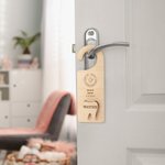 Personalized Wooden Tooth Fairy Door Hanger Teeth Holder Pick Up Box with Engraved Name Bedroom Decoration Gift for Boy Girl