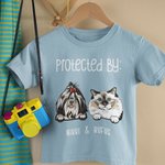 Spersonalizowana koszulka z wzorem psa i kota Baby Shower Urodzinowy prezent świąteczny dla dziecka