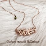 Personalized Olive Branch Necklace with Name and Birthstone Wedding Gift  Anniversary Gift Birthday Gift Valentine's Day Gift for Her