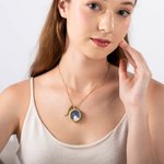 Collier Personnalisé avec Photo et Nom de Cheval Bijoux avec Queue de Cheval Cadeau Commémoratif d'Anniversaire pour Amoureux de Cheval