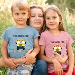 Gepersonaliseerd I'm Ready For Back To School Katoenen T-shirt Eerste Schooldag Cadeau voor Meisje Jongen Kind